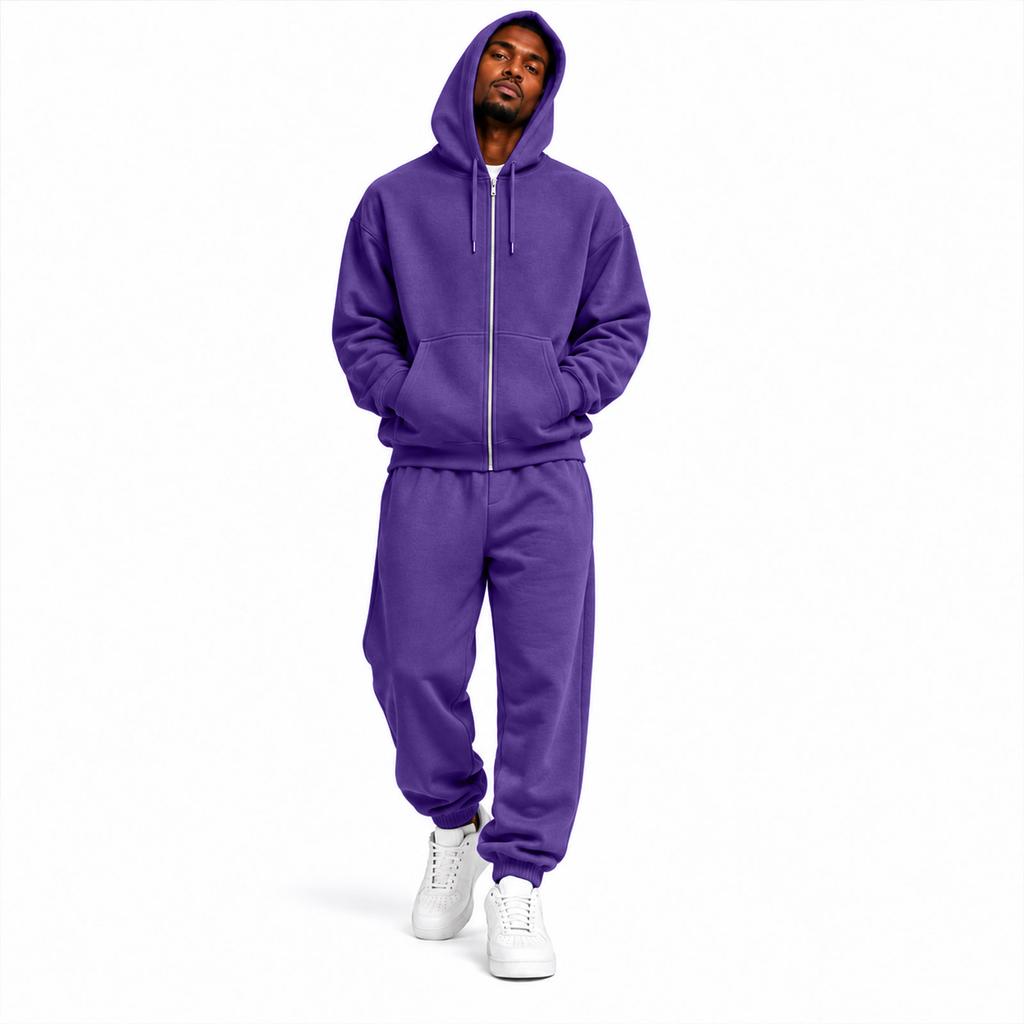 Unisex Kapuzenpullover und Jogginghose Zweiteiliges Trainingsanzug-Set