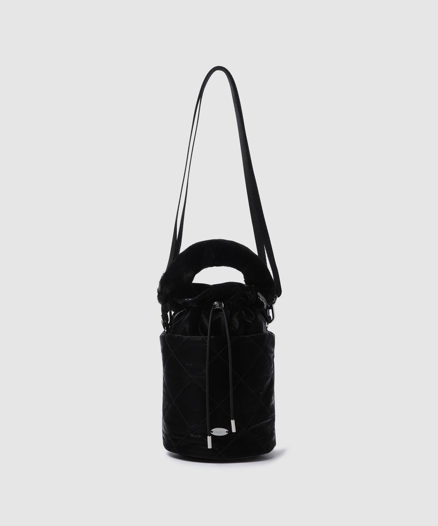 Lecoq Women'S Quilted Glossy Bucket Bag - Black Qr322Wbg95