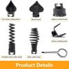 7Pcs Cutter Set Drain Cleaner Plumbing Snake Tool Cable Auger Clog Sewer Pipe