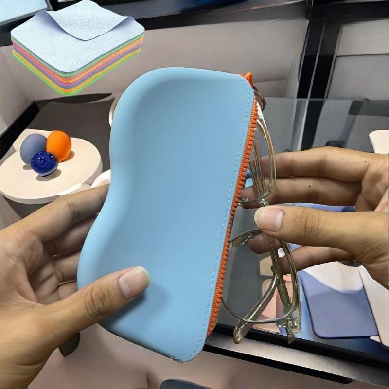 Portable Car Mounted Sunglasses Case Waterproof Silicone Hand Glasses Bag Fashionable and Versatile for Both Men and Women