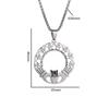 Stainless Steel Celtic Trinity Knot Claddagh Heart Shape Pendant Necklace for Men Women Irish Lucky Amulet Jewelry