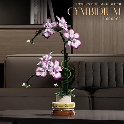 Stavebnice Oncidium Eternal Flower, Botanická kolekce, Moc Classic Domácí stolní dekorace Hračky pro dívky Dětské dárky