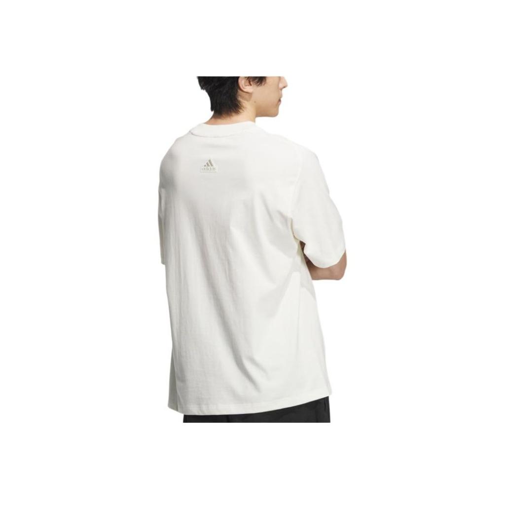 Adidas St Graphic T-Shirt With Letter Print And Drop-Shoulder Sleeves Men Han-Jade-White JI6257