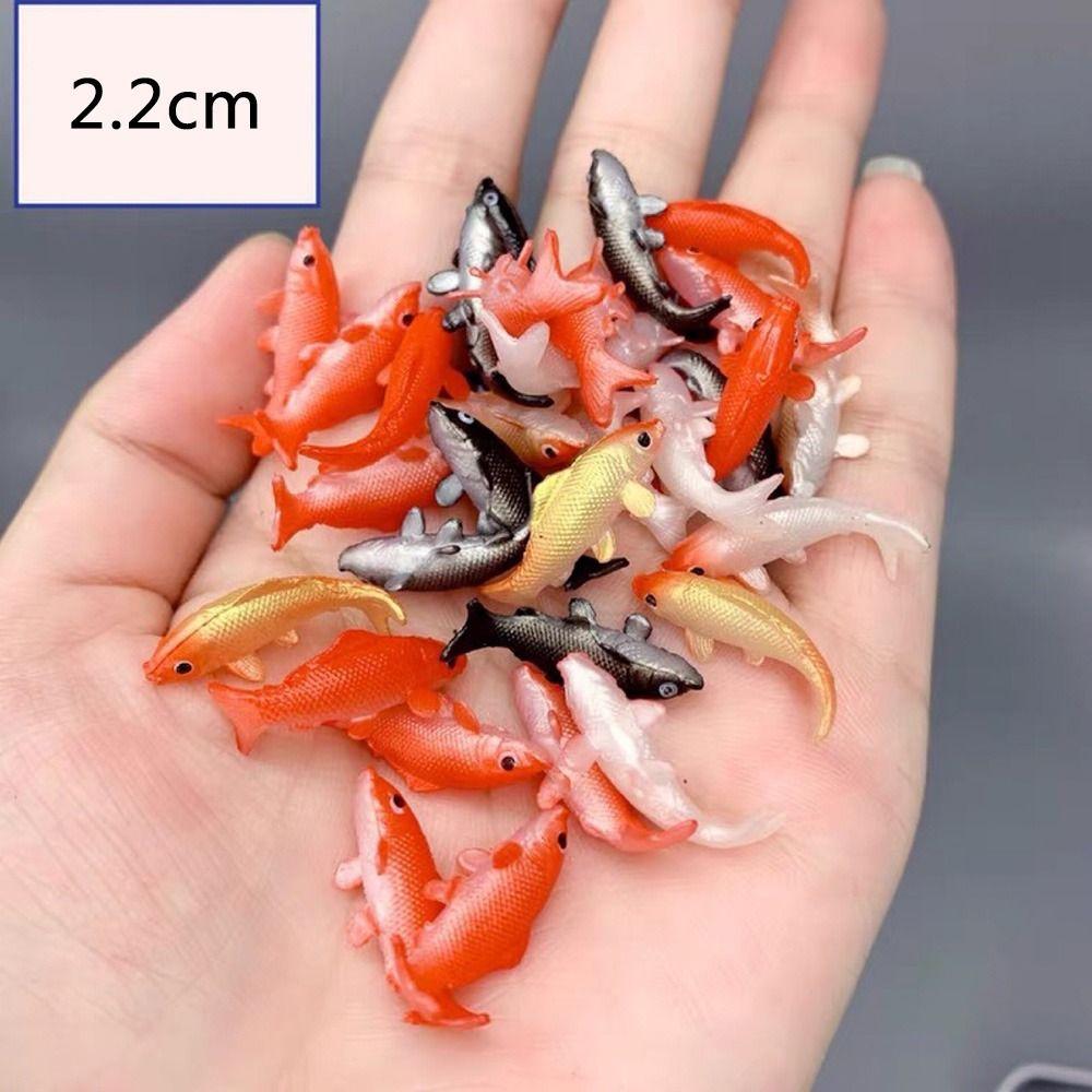 Mini Fish Tank Ornament Soft Fish Miniature Beautiful Goldfishes Models Miniature Scene