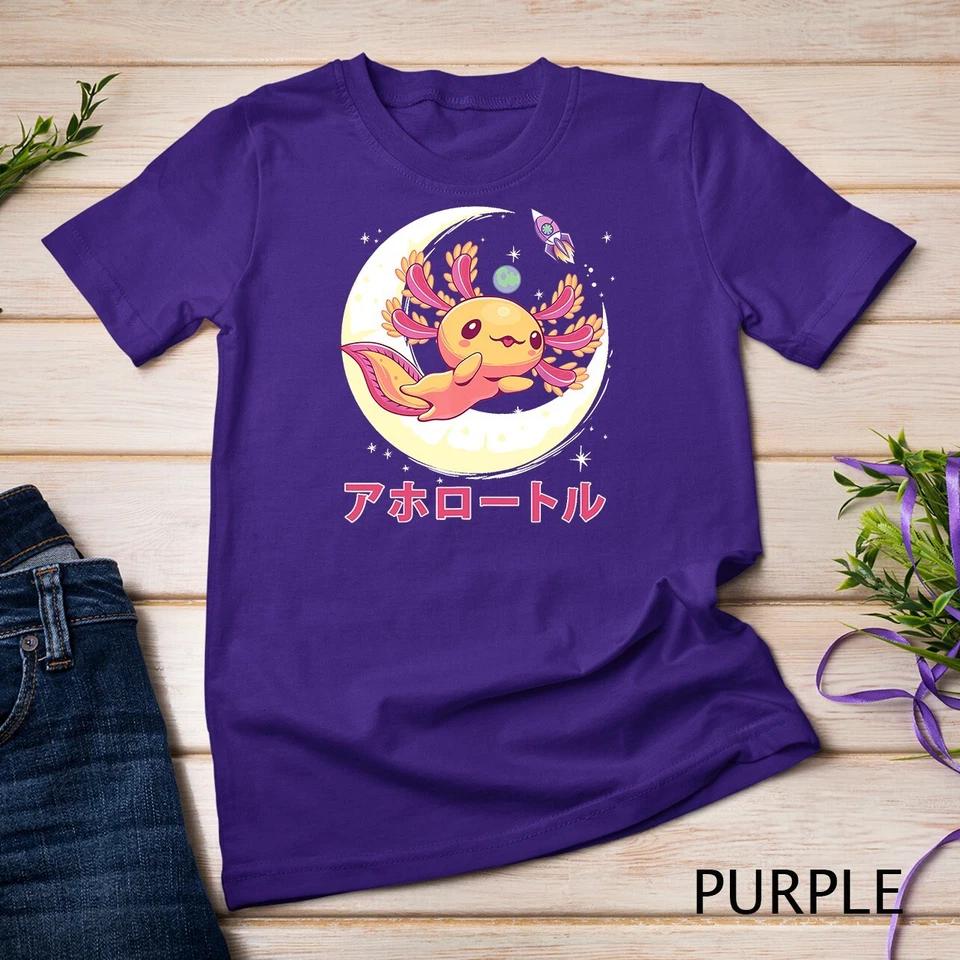 Pastel Goth Axolotl Kawaii Japanese Anime Aesthetic Nu Goth Unisex T-shirt 7 S