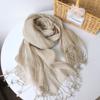 Spring And Summer New Women Pure Linen Scarf Summer Thin Versatile Breathable Shawl Tassel Linen Scarves