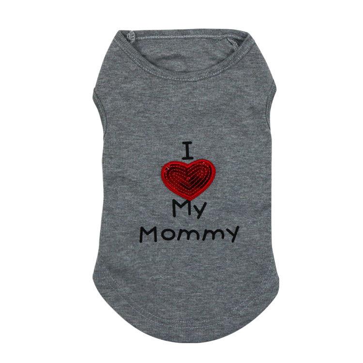Pet Dog Clothes - Daddy & Mommy Ribbed Vests, 4 Styles for Spring, Summer, Autumn