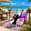 Personalisierter Name Taylor Art Strandtuch Mikrofaser Strandtuch, Leicht und Schnelltrocknend, für Sommerreisen, Schwimmbad Geschenk