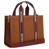 COACH Smith 35 Logo Logo Refined Pebbled Leather Tote Bag Tote Bag Shopping Bag Shoulder Crossbody Handbag Large Women's Silver and Penny Multicolor