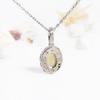 Brilliant and elegant natural Citrine 925 sterling silver pendant necklace for ladies' birthday and anniversary gifts