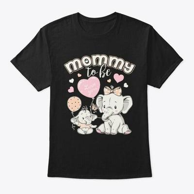 Mommy To Be Elephant Baby Shower T-Shirt Made In the USA Size S To 5XL