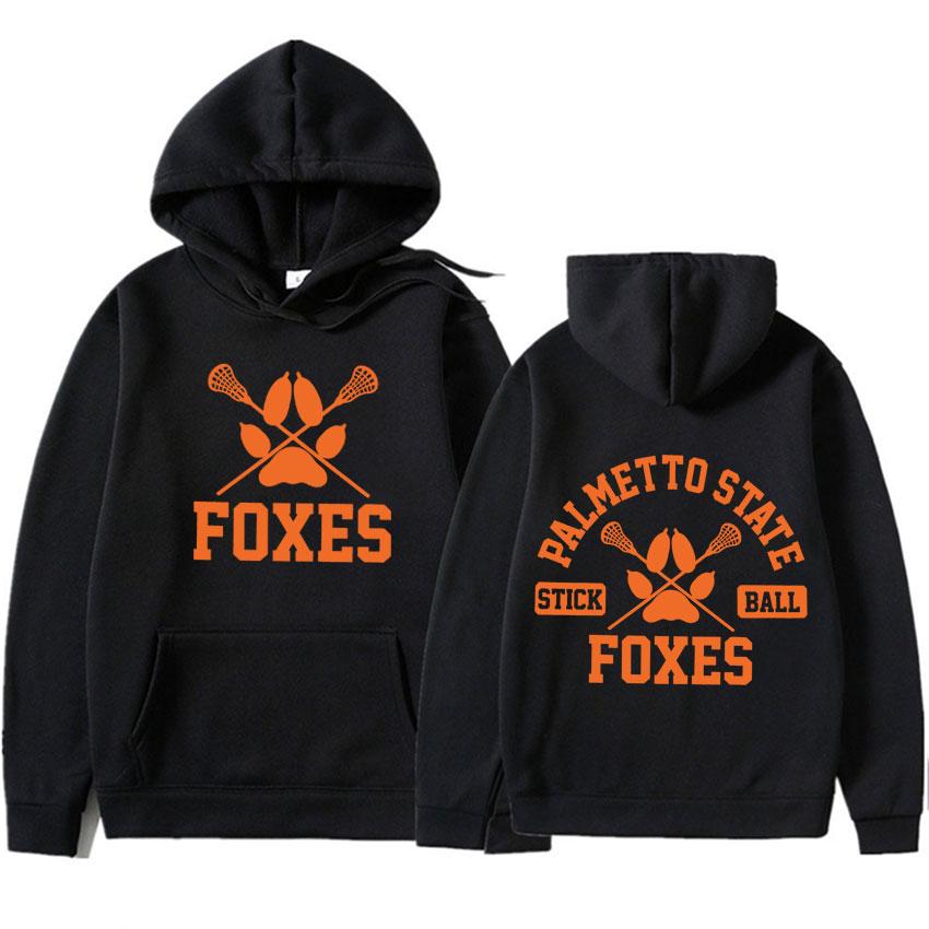 FOXES PALMETTO STATE Print Hoodie Herren Damen Modischer Streetwear Freizeit Trainingsanzug Übergroß Trend Design Lockerer Hoodie