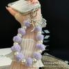 Autumn and Winter Plush Pearl Bracelet with 3D Bow Pendant, Phone Chain, Lanyard, Bag Charm, Keychain
