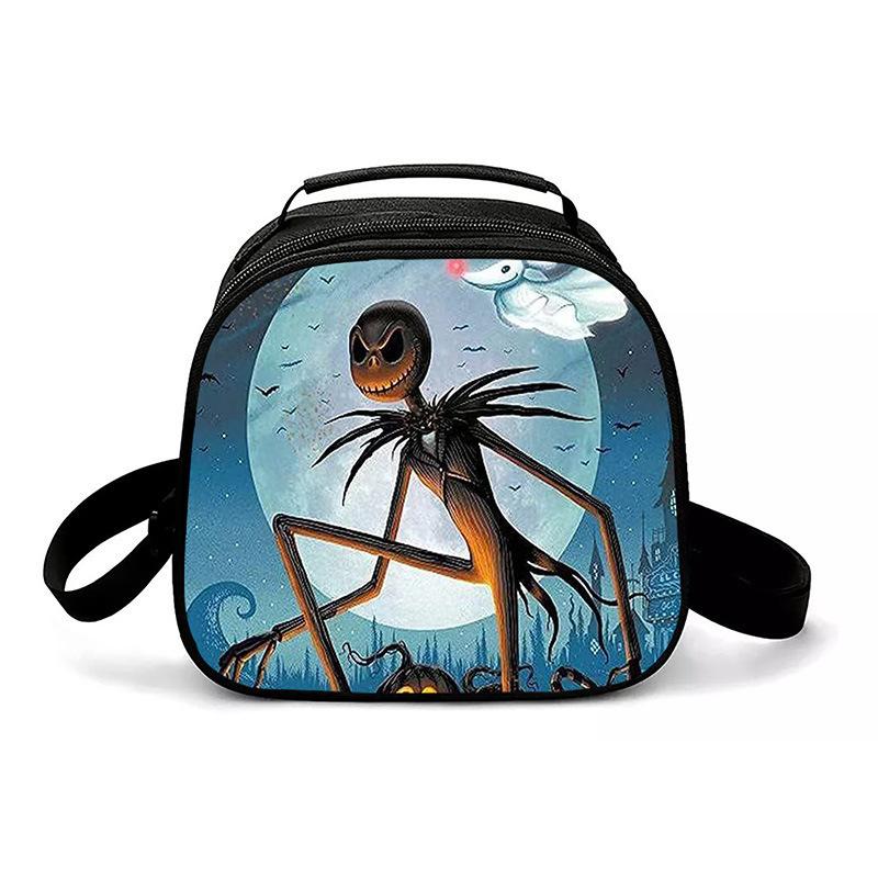 Christmas Horror Night Pattern Printing Lunch Box Storage Meal Bag Portable Primary and Secondary School Student Lunch Box