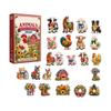 Christmas Sunflower Hen Advent Countdown Calendar with 2D Hanging Ornament