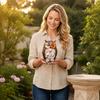 Solar Powered Owl Shaped Outdoor Garden Light Decorative Lawn Statue with LED Illumination for Yard Patio Porch Pathway and Home