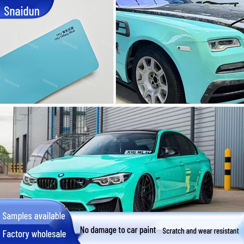 

Tiffany Blue TPU Color-Changing Car Wrap: Invisible Full-Body Protection & Anti-Scratch Film Tiffany Blue тиффани синий