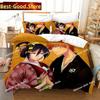 3D Anime Bleach Kurosaki Ichigo Bedding Set Printed single Comforter Quilt Duvet Cover Pillow Case 3 Pieces Sets Kids Adult Size