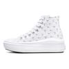 Converse Scarpe di Tela Alte alla Caviglia con Suola Spessa Aumento di Altezza Resistenti Sneakers Bambino Bianche A01023C
