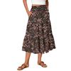 Gonna Maxi da Donna Coulisse Vita Alta Estiva Gonne Lunghe Leggere a Balze Fluide Floreali Plissettate