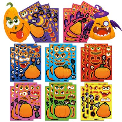8-Set Pumpkin Cartoon Collage Stickers for Phone Cases & Notebooks