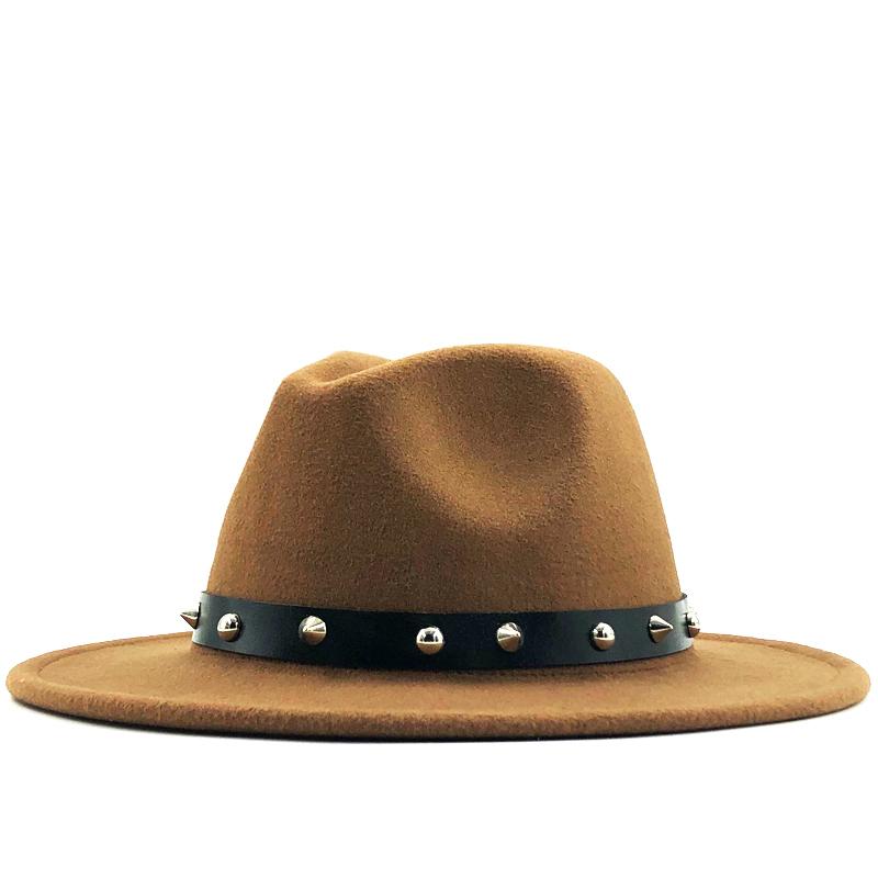 Special Felt Hat Men Fedora Hats With Belt Women Vintage Trilby Caps Wool Fedora Warm Jazz Hat Chapeau Femme Feutre Panaman Hat