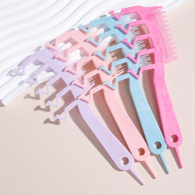 Hair Slit Comb Z Shape Wide Tooth Comb Hair Detangler Comb Teasing Comb Parting Comb Hair Fuzzy Comb Hair Styling Comb