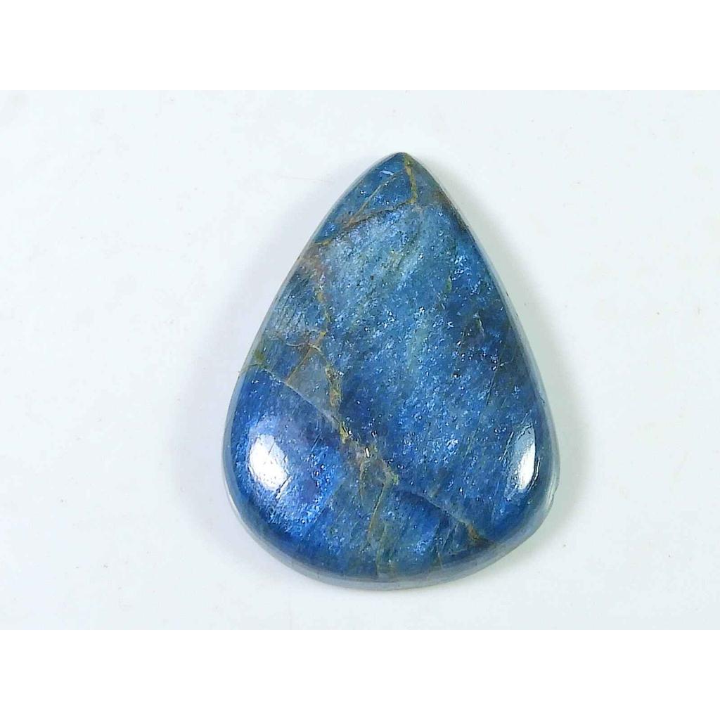 51Cts Natural Neon Blue Apatite Pear Crystal Cabochon Loose Gemstone 25X34MM SK-2074