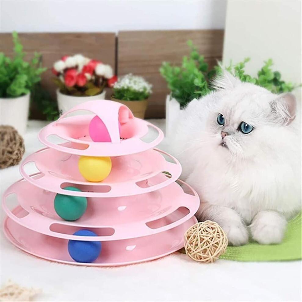 Cats Happy Mood With Interactive Cat Toy, Safe Materials Promote Healthier Play, Non-Slip Base Ensures Stability And Safety During Chase Ball Fun