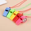 24pcs Plastic Soccer Whistles with Rope Kids Football Birthday Party Favors Goody Pinata Filler Toys Boy Girl Christmas Gifts