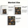 Musical Instruments Frames 2D Flat Pattern Flannel Blanket, High Quality All Seasons, Home Decor, Warmth and Comfort, Perfect for Christmas Gifts.