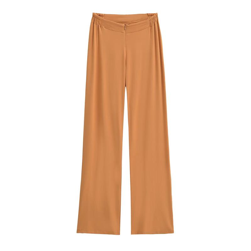

Women s V-Waist Slimming Wide-Leg Yoga Pants - Spring/Summer Casual Drape Style Large