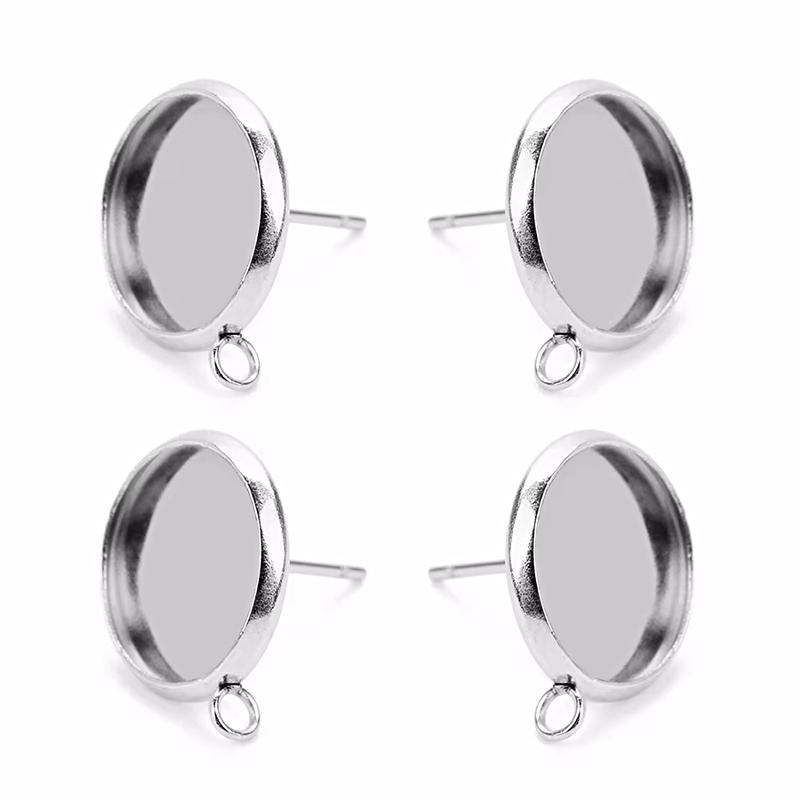 10 pièces/ensemble Base de montage Boucles d'oreilles Simplicité DIY Multicolore Monture de boucles d'oreilles Hypoallergénique Ensemble de base pour boucles d'oreilles DIY