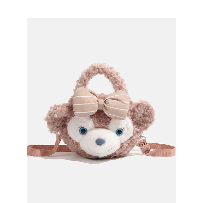 Handbag cute plush cartoon shoulder messenger bag
