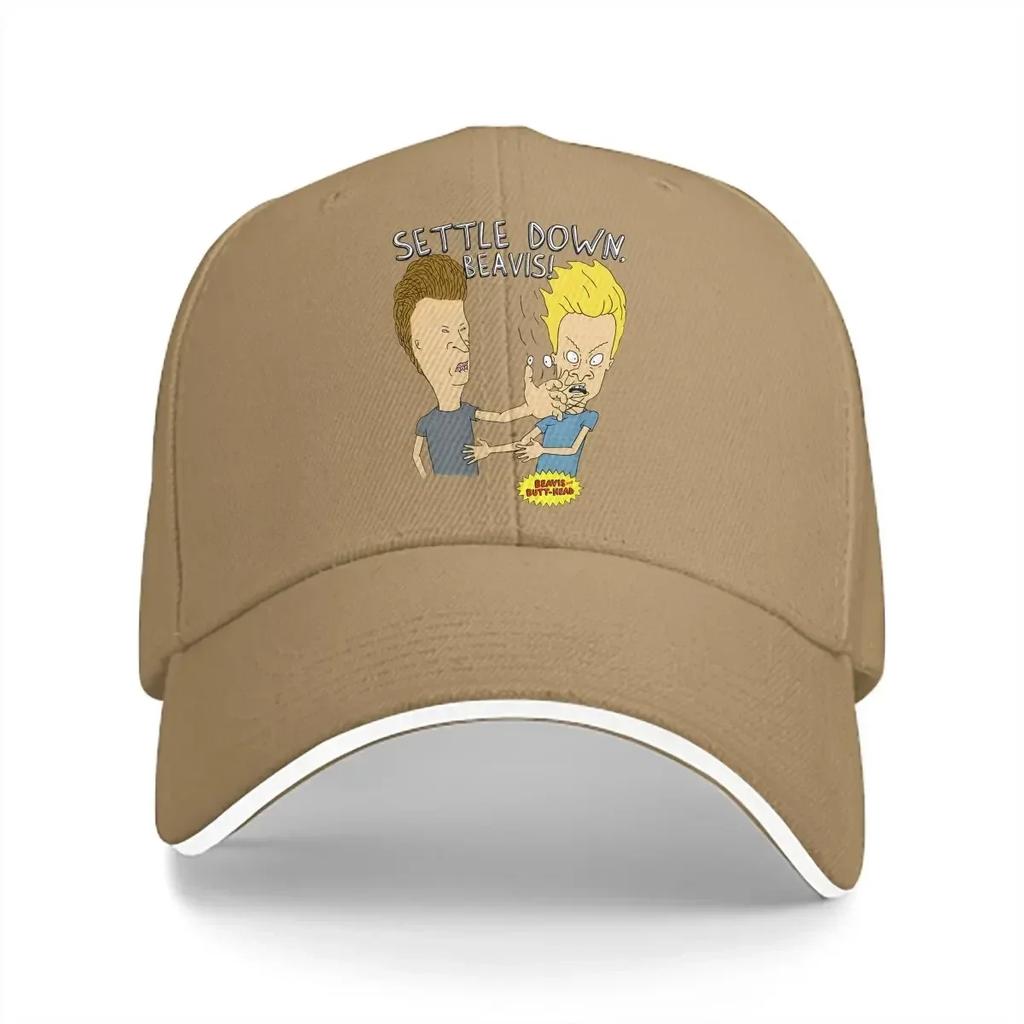 Settle Down Beavis Cappellino da Baseball Unisex Cappelli Donna Visiera Protezione Snapback Cappellini Beavis and ButtHead
