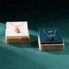 PU Leather/Velvet Wooden Necklace Display Stand Handmade Jewelry Organizer Trays  Exhibition
