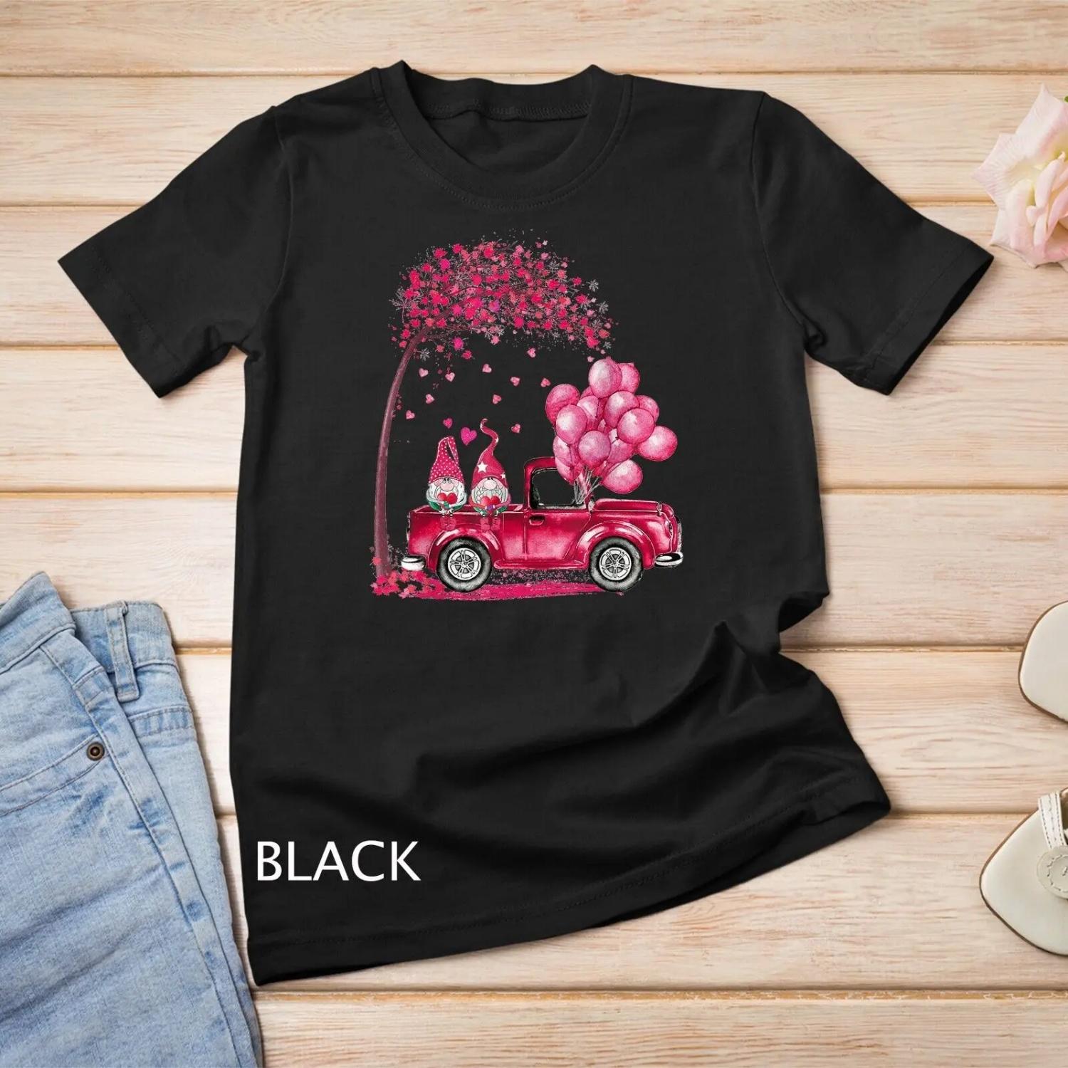 

Funny Cute Gnomes In Trucks Happy Valentine s T Shirt S чёрный