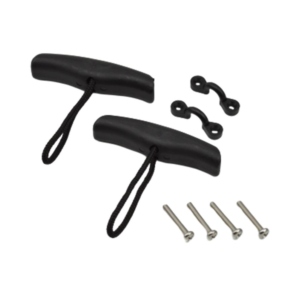 2Pcs Kayak Marine Boat Canoe Pull Handle Carry Handle W/ Cord Water Sports Accessories