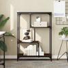 VidaXL Bookcase Brown Oak 81x36x115 Cm Engineered Wood and Steel 835408