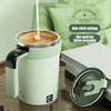 Automatic Stirring Mug with Magnetic Stirrer and Digital Temperature Display Stainless Steel Inner Cup for Hot Beverage Mixing and Heating