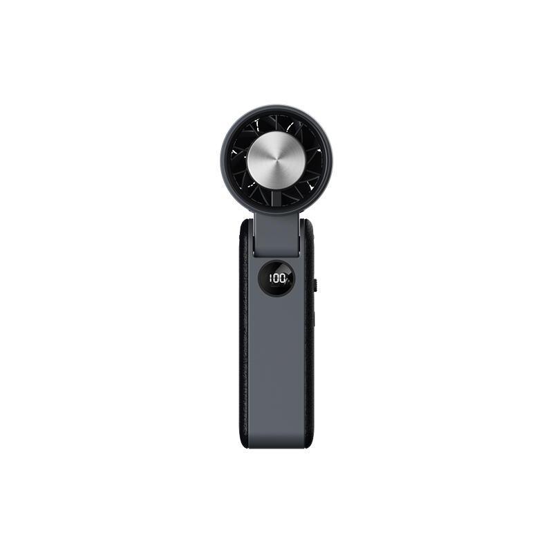

2025 Portable USB Rechargeable Neck-Hanging Mini Handheld Foldable Cooling Fan with Strong Wind for Outdoor Use 68x68x190 mm сірий колір