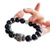 Wind 10Mm Natural Black Agate Obsidian Design Bracelet Bracelet