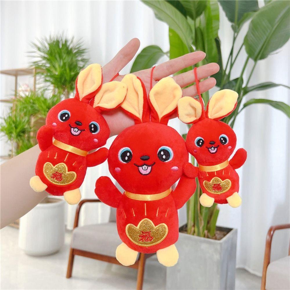 Rabbit Plush Pendant Natal Year Auspicious Doll Year Of The Rabbit Mascot Zodiac Rabbit Plush Toys