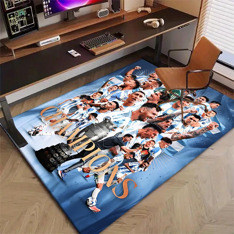 1pc M-Messi4 Design Printed Area Rug Carpet for Bedroom Living Room Home Decor Rugs Mat Non Slip Mat Rug for Bedside