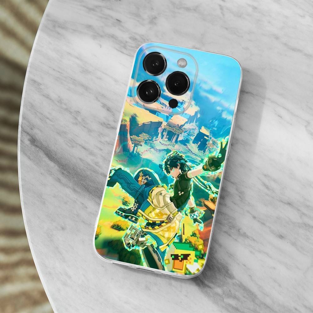 Game Genshin Impact K-Kinich Phone Case For iPhone Max,Plus,11,14,13,XR,SE,12,15,Pro,17,16,X,XS,Mini Transparent Soft Cover