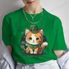 New Summer Tshirts St Patricks Day Irish Cat Happy St Patricks Fashion Womens Oversized TShirt Casual Womens Clothing Tops