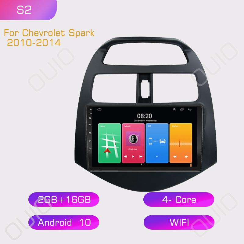 

2din Android10 автомобильный радиоприемник мультимедийный плеер Carplay Auto GPS навигация DSP для Chevrolet Spark Beat Matiz Creative 2010-2014