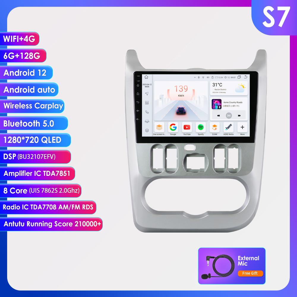 Hizpo 4G 9'' 10.33'' Sisteme inteligente AI CarPlay Android Auto Radio pentru Renault Logan 1 Sandero Lada Largus Ecran inteligent Auto Multimedia BT