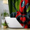 1pc Marvel Shower Curtain Deadpool Printed Pattern Bathroom Shower Curtain, Modern Shower Curtain, Shower Curtain with Hooks,