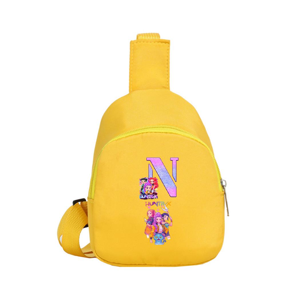 Anime Cartoon K-Pop Demon Hunters Printed Shoulder Bag Crossbody Bag Kawaii Portable Compact Storage Bag Crossbody Pouch Kid Birthday Gift